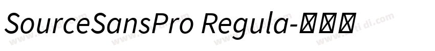 SourceSansPro Regula字体转换